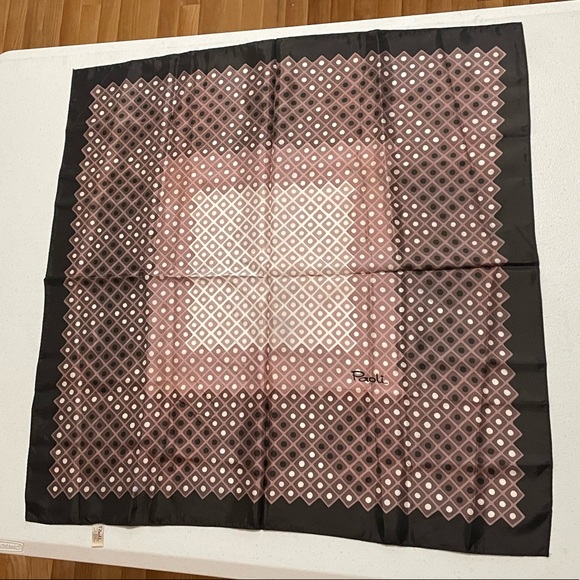 Vintage Gino Paoli Acetate Scarf Polka Dots Square Retro Mid Century Mod Art - Picture 2 of 8